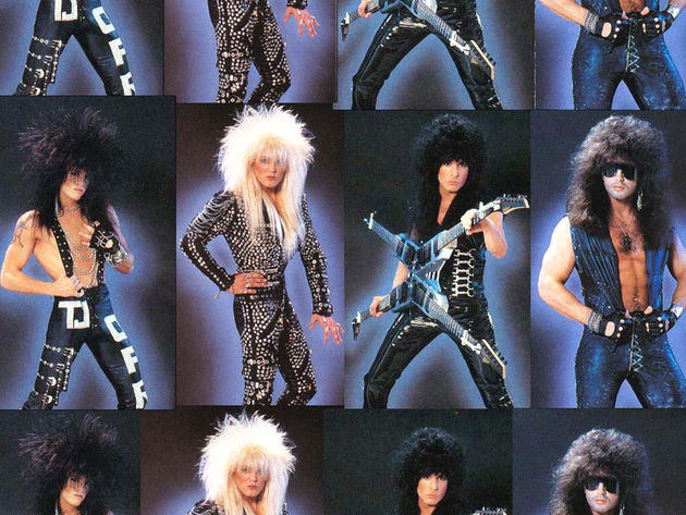 When hair was big, and men looked a little bit like ladies